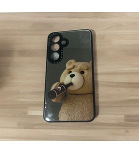 S24  Uyumlu Aynalı Desenli Kaliteli Silikon Telefon Kılıfı (Siyah)
