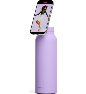 Ringo Pro Pipetli, Telefon Tutuculu Termal Çelik Termos 710 ml (Lila)