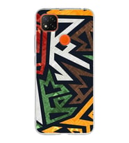 Xiaomi Redmi 9C Uyumlu Kapak Soyut Grafiti Tasarımlı Şeffaf Silikon Kılıf