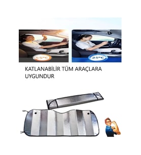 Katlanabilir Dışı Metalize Arası Köpüklü Araba Güneşliği