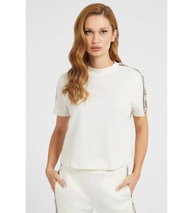 Guess Logo Bantlı % 100 Pamuk Bisiklet Yaka Relaxed Fit Britney T Shirt T Shirt V3rı08ı3z14 G6