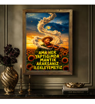 BK Gift Vintage Klasik Sanat Esprili Sözlü Masif Ahşap Çerçeveli Dekoratif Tablo - 17