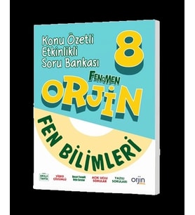FENOMEN YAYINLARI Orjin 8 Fen Bilimleri Konu Özetli Etkinlikli Soru Bankası