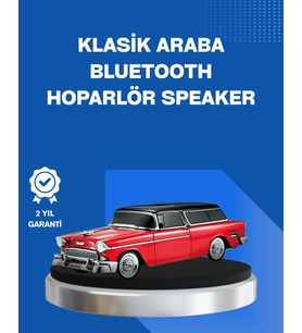 Retro Araba Şekilli Kablosuz Bluetooth Hoparlör