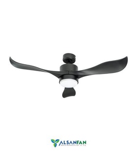 Alsanfan Kozan Siyah - Aydınlatmalı, Uzaktan Kumandalı Tavan Vantilatörü 132cm