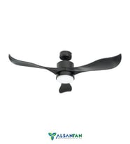 Alsanfan Kozan Siyah - Aydınlatmalı, Uzaktan Kumandalı Tavan Vantilatörü 132cm