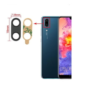 Huawei Uyumlu P20 Arka Kamera Camı Lens Yapışkanlı
