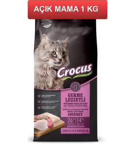 Crocus Gurme Yetişkin Kedi Maması 1 Kg AÇIK (Kahverengi)