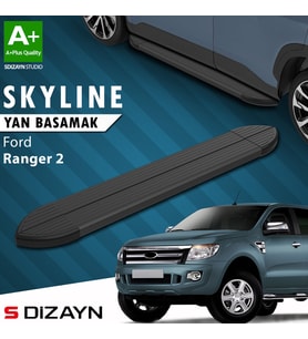 S-Dizayn Ford Ranger 2 Skyline Siyah Yan Basamak 193 Cm 2006-2013 A+ Kalite