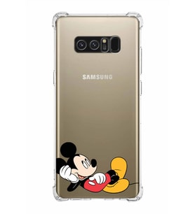 Samsung Galaxy Note8  Köşe Korumalı Antişok Kapak Mickey Mouse Tasarımlı Şeffaf  Kılıf