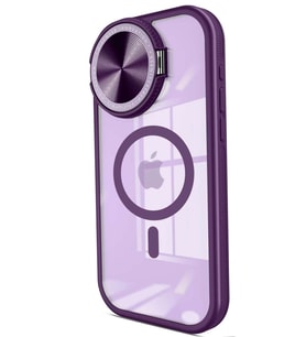 iPhone 14 Pro Max Kılıf Teleskop Lens Magsafe Silikon Kapak - Derin Mor