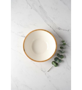 Mango Agacı Sunum Servis Kasesi & Dekoratif Kase 20 Cm Krem