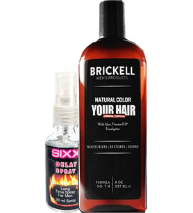 Brickell Saçsakal 237ML Erkek Beyazıık Şampuanı + Sıxx Erkeklere Özel Delaysprey 30 ml