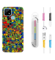 Realme C11 C21 C21Y C25Y C11 2021 Kılıf Kablo Koruma Spiral Silikon Nazar Boncukları 1746