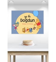 Winnie The Pooh Temalı Doğum Günü * Branda Afiş 50x70 cm
