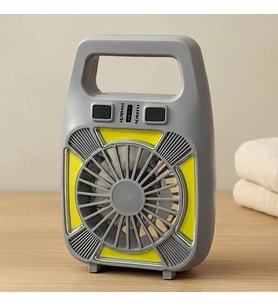Lexroo USB Şarjlı 2in1 Mini Fan ve Fener 10W – 2 Kademe, Su Geçirmez, Taşınabilir