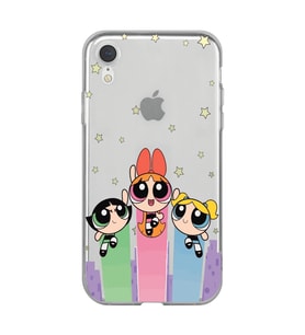 Iphone XR Uyumlu Powerpuff Girls Desenli Şeffaf Telefon Kılıfı