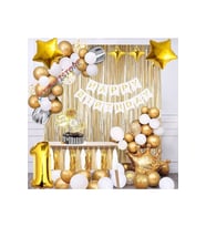Çıtıpıtıstore Lüks Kral Taçlı 1 Yaş Doğum Günü Balon Set
