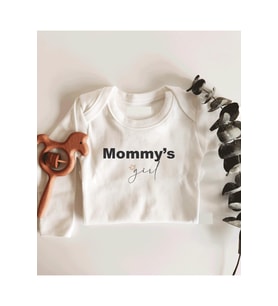 Mommy's Girl Uzun Kol Çıtçıtlı Organik Bebek Body