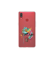 Samsung Galaxy A10s ile Uyumlu Splash Bukalemun Tasarımlı Şeffaf Silikon Kılıf