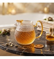 Şık Tasarımlı Cam Demlik - 550 Ml - Borosilikat Cam