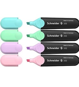 Schneider Fosforlu Kalem Job Pastel 4 Lü Kart. Kutu 115098