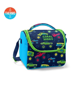 Coral High Kids Mavi Lacivert Monster Truck Desenli Thermo Beslenme Çantası 11821