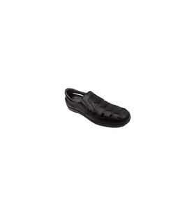 Moda Ayakkabı 0454 Siyah Deri Erkek Sandalet
