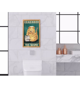 BK Home Banyo Tuvalet Dekoratif Retro Ahşap Tablo-13