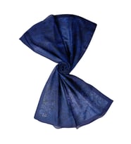 Işıl İpek Cotton Vual Etnik Desenli Şal 75x190 cm (Saks)