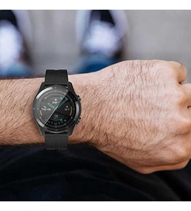 Huawei GT2 ile uyumlu 46mm Watch Gard 02 Ekran Koruyucu Siyah