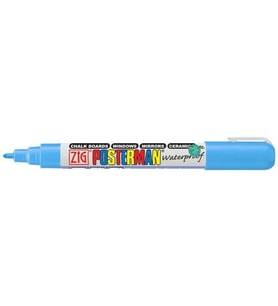 Zig Posterman Waterproof Boyama Markeri Fine Uç 1 mm LIGHT BLUE 