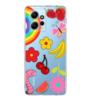 PrintiFy Xiaomi Redmi Note 12 4G ile Uyumlu 1mm Slim Fit Water Color 5 Baskılı Şeffaf  Kılıf
