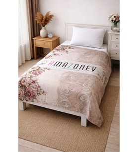Amazon Ev Pamuk Dokuma Tek Kişilik Pike 160*240 Cm Damaks Kahve A13