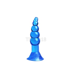 BOĞUMLU PLUG TIKAÇ - DİLDO SİYAH MAVİ – SİLİKONLU PLUG – YUMUŞAK YAPILI PLUG