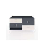 Kronos Konsol 3 Raflı 3 Çekmeceli 4 Kapaklı 176x59x99 Antrasit-Antrasit/Aytaşı