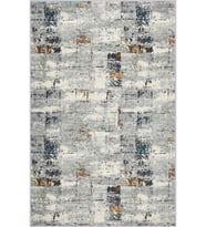 Eliana Home Baskılı, Yıkanabilir Kaymaz Taban Salon Halısı LNA1720 100x150 cm (Gri)