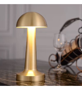 Masa Üstü Dokunmatik Ledli Lamba 3 mod 22*7 Cm Abajur (Gold 2)