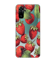 Redmi Note 10/Note 10S Uyumlu Çilek Desenli Şeffaf Telefon Kılıfı