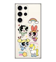Samsung Galaxy S24 ULTRA Uyumlu Powerpuff Girls Desenli Şeffaf Telefon Kılıfı