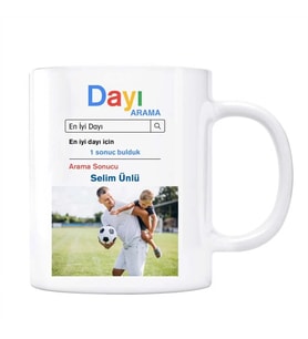 Fotoğraflı Dayı Google Arama Motoru Kupa Bardak