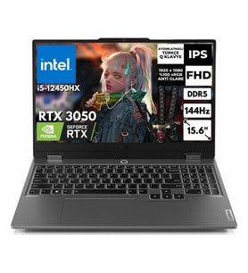 Lenovo Loq 15IAX9 I5-12450HX 32 GB 1 Tbssd 6gb RTX3050 15.6" 144Hz Fhd Freedos Gaming Laptop 83GS00QBTRAT13