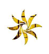 SPİRAL001 MODEL MODERN TASARIM MDF ÜZERİ AKRİLİK DUVAR DEKORASYON ÜRÜNLERİ GOLD RENK 50 x 50 CM