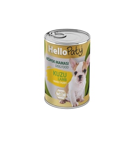 HELLO PATY YAVRU KUZU ETLI KÖPEK KONSERVE MAMASI 24 ADET X 415 GR