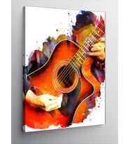 Kanvas Tablo Akustik Gitar