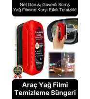 Premium Net Güvenli Görüş Yan Ayna İç Cam Yağmur Sis Buğu Engelleme Araç Yağ Filmi Temizleme Süngeri