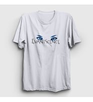 Presmono Unisex Beyaz Eyes Logo Evanescence T-Shirt 146087tt