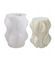 Silikon Büyük Dalga Mum Kalıbı Sütun Mum Kalıbı 9.1X7.3 CM