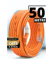 M107XT CAT6 Ethernet Kablosu 50 Metre 0.57mm UTP Outdoor Çift Kat Korumalı Profesyonel LAN Kablosu