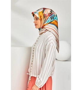 Armine Nostalji Serisi %100 Sura İpek Eşarp 8319D 39